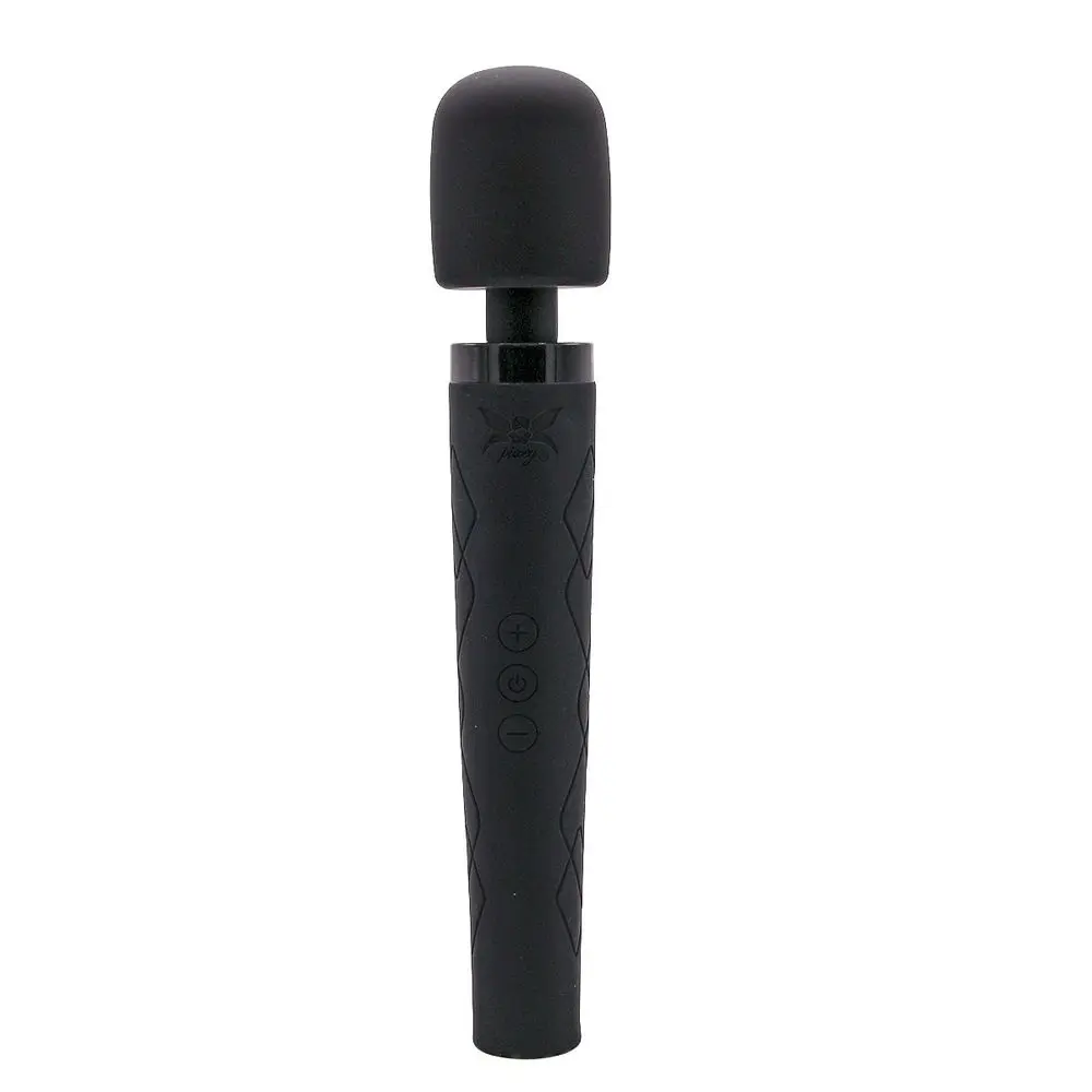Pixey Deluxe Black Velvet - wand vibrátor M (černý)