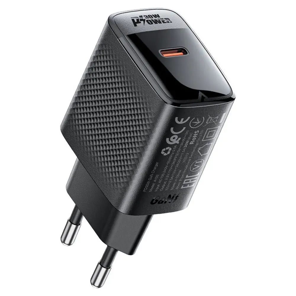 Acefast nabíječka A102 GaN, PD 30W, USB-C, černá
