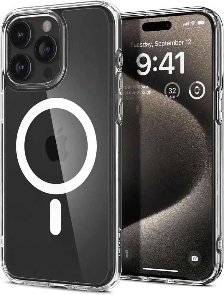Spigen Ultra Hybrid Mag s MagSafe, iPhone 15 Pro, bílý