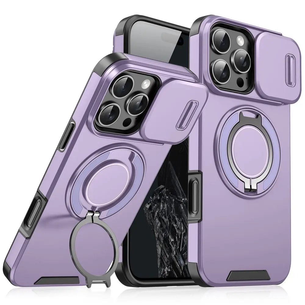 Camslide Stand obal, iPhone 16 Pro, fialový