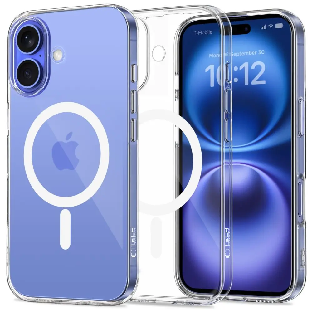Tech-Protect Flexair MagSafe, iPhone 16, průhledný