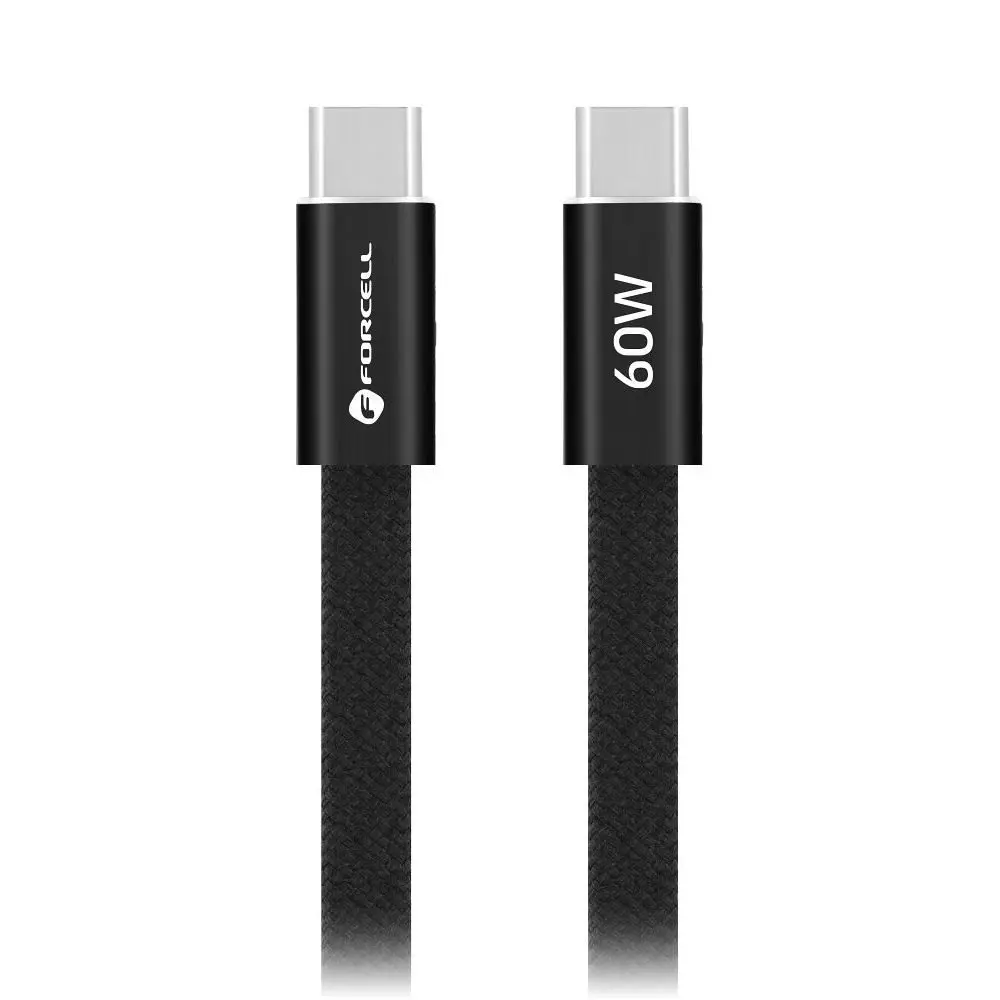 Forcell F-Energy kabel USB-C - USB-C, QC4.0, PD, 3 A, 60 W, 1,2 m, černý