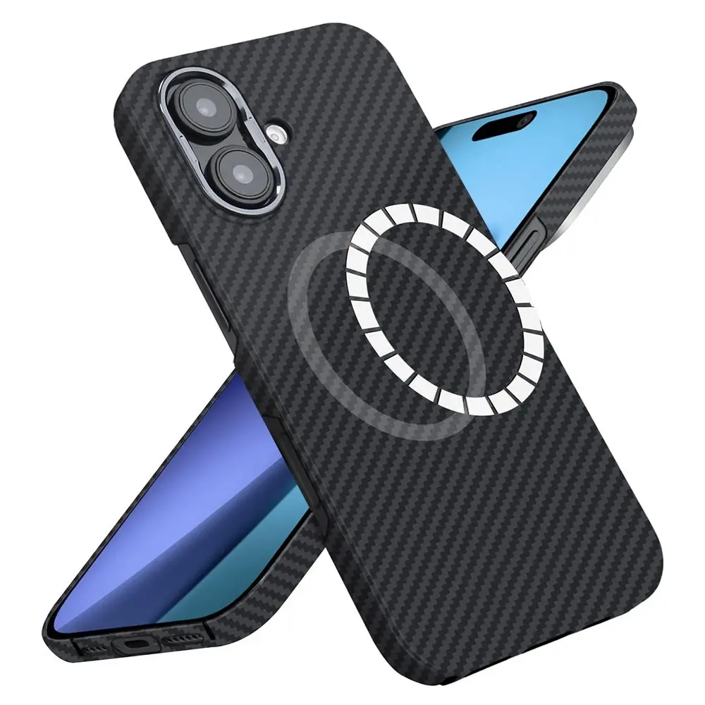 Techsuit Aramid Fiber MagSafe obal, iPhone 17, černý