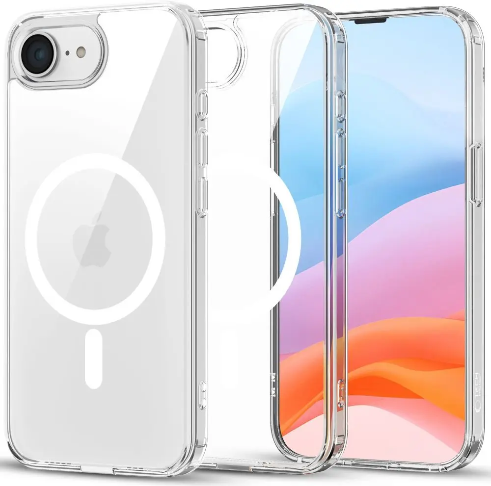 Tech-Protect Flexair Hybrid s MagSafe, iPhone 16e / 17e, průhledný