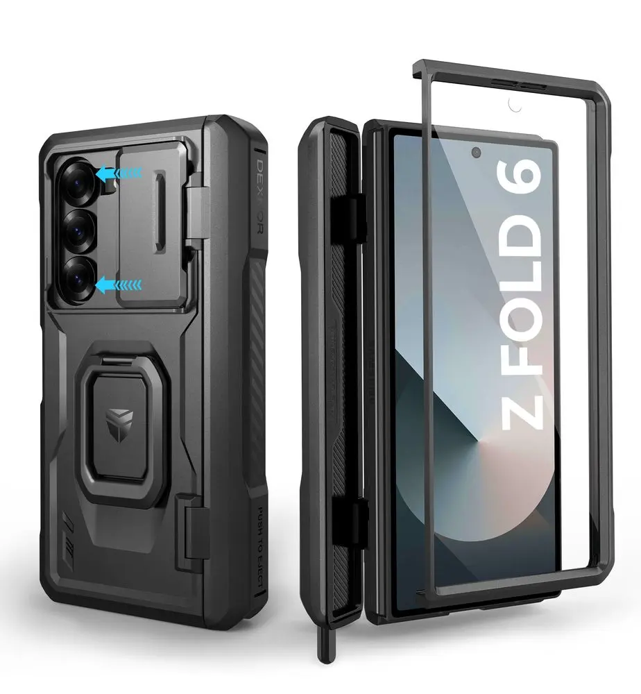 Dexnor 360 Kickstand Camprotector obal Samsung Galaxy Z Fold 6, černý