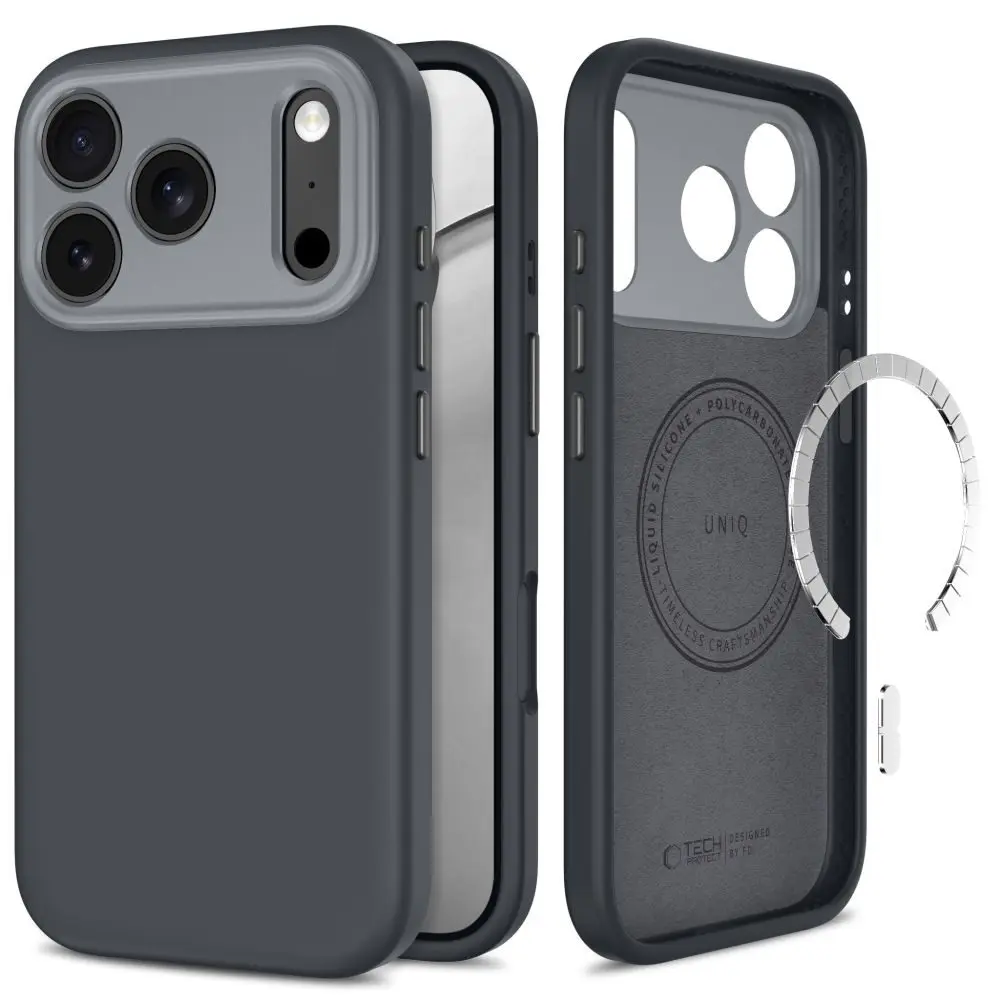 Tech-Protect Uniq MagSafe CC obal, iPhone 17 Pro Max / 18 Pro Max, šedý