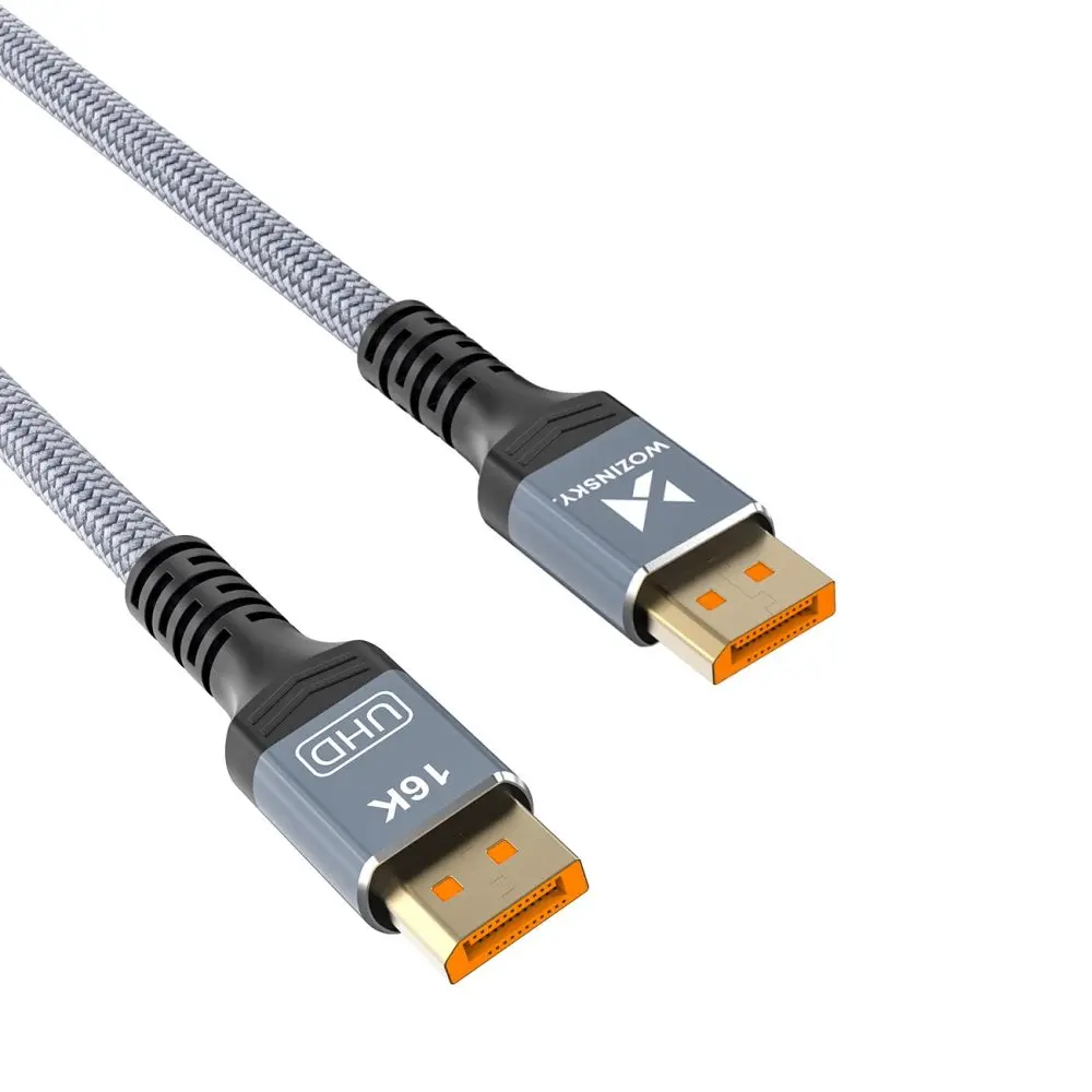 Wozinsky WPS-16AYL1S DisplayPort 2.1 kabel, HDR, HDCP, DSC, 1 m, černý