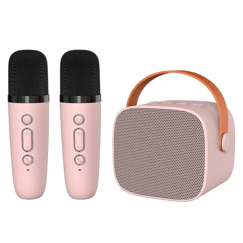 Blavec WS-07 Přenosný karaoke set se 2 mikrofony, 5 W, růžový