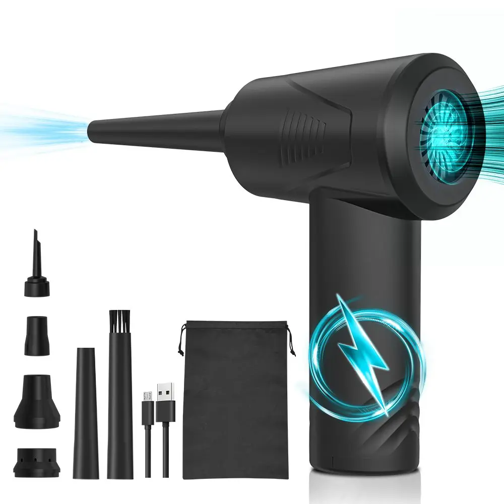 Air Duster přenosný elektrický foukač prachu 3v1 s dobíjením a 3 úrovněmi výkonu
