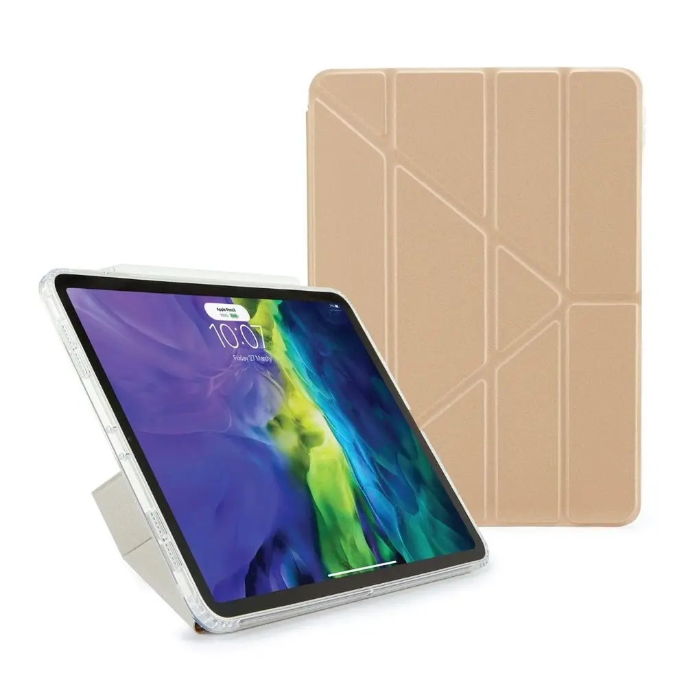 Pipetto Origami průhledné pouzdro, Apple iPad Pro 11 2018 / 2020 / 2021 / 2022, zlaté