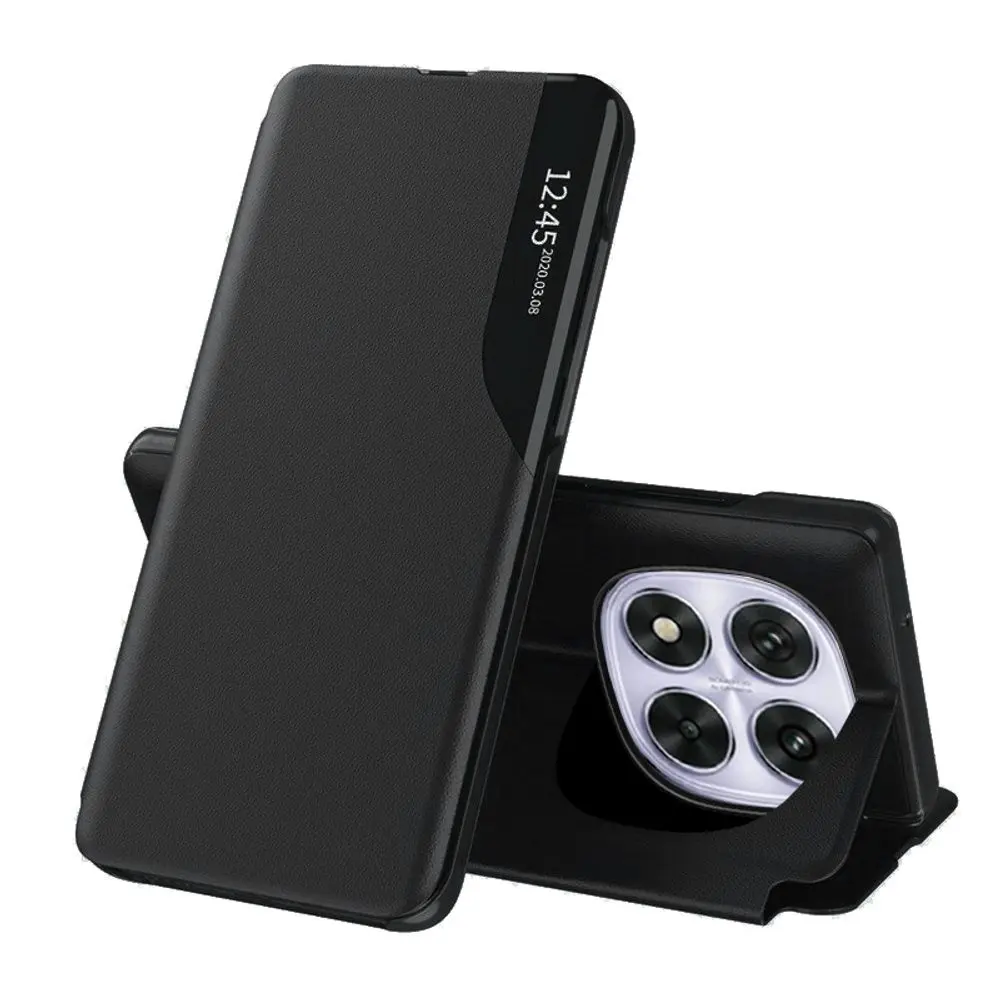 Eco Leather View Case, Xiaomi Redmi Note 14 Pro 5G / Poco X7, černé