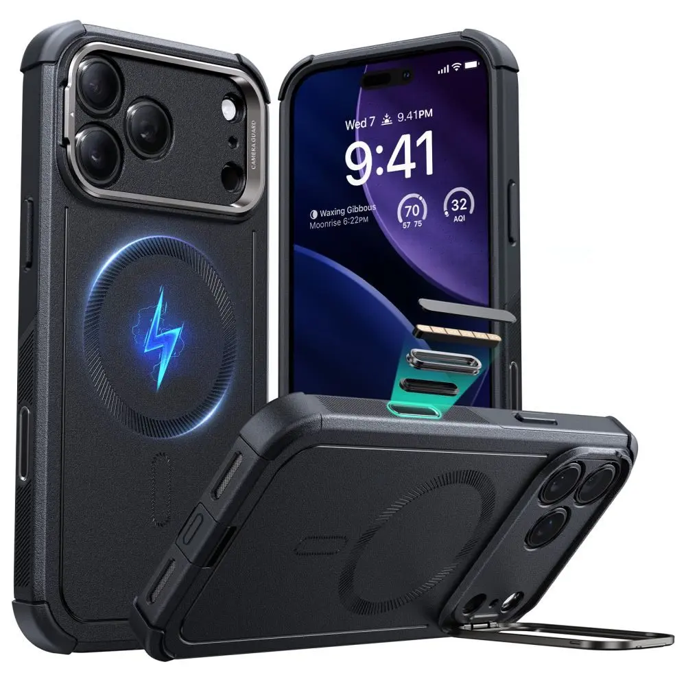 ESR Cyber Kickstand MagSafe, iPhone 17 Pro, černý