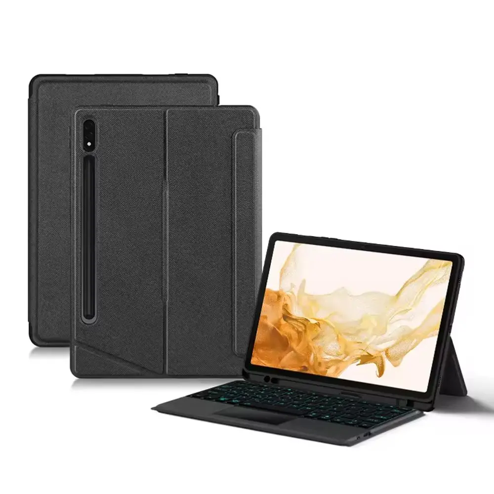 JP Magnetické pouzdro s odnímatelnou Bluetooth klávesnicí, touchpadem, podsvícením, otočným stojánkem a držákem na stylus, Samsung Galaxy Tab S8 Ultra