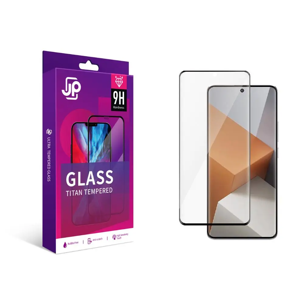 JP Titan extra odolné tvrzené sklo, Xiaomi Redmi Note 14 Pro Plus 5G, černé