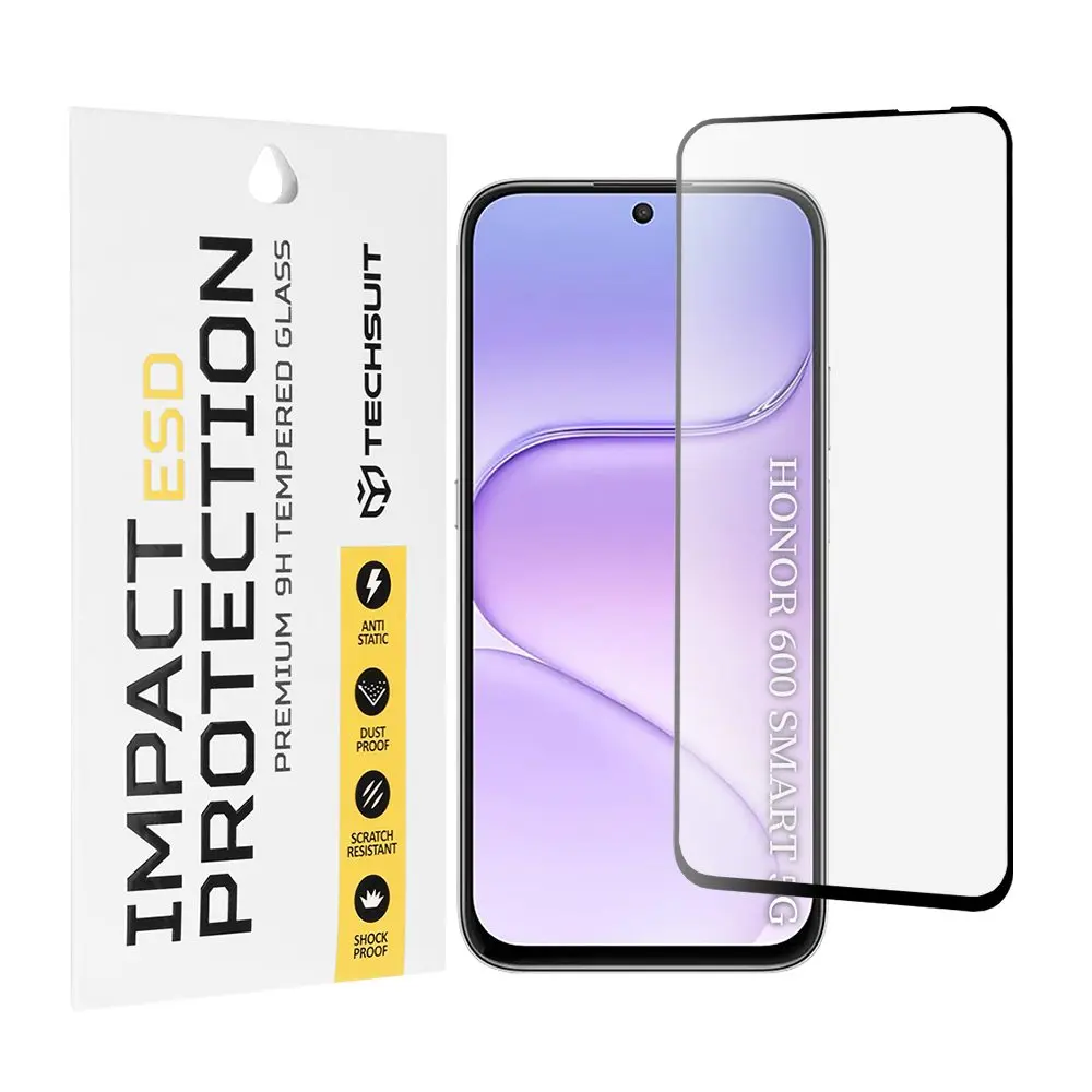 Techsuit ESD Tvrzené sklo, Honor 600 Smart, černé