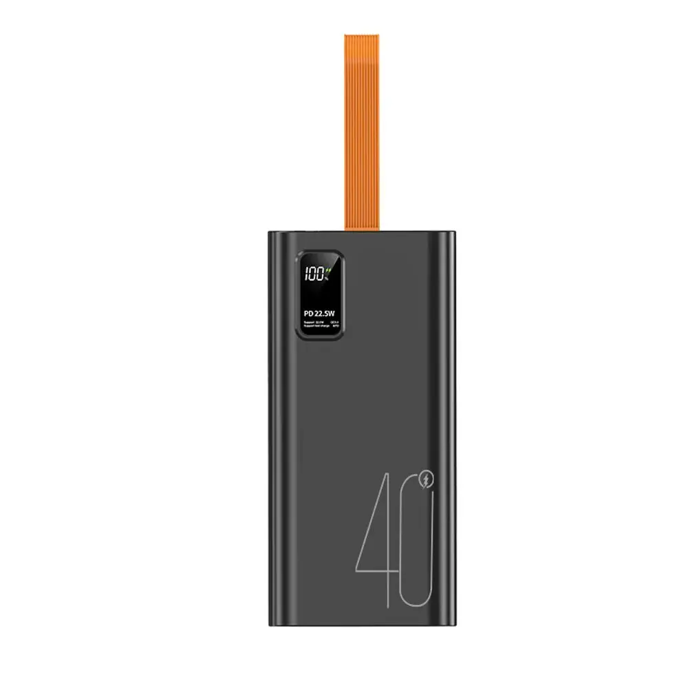 Powerbanka 40000mAh, PD 22,5W, QC3.0, černá