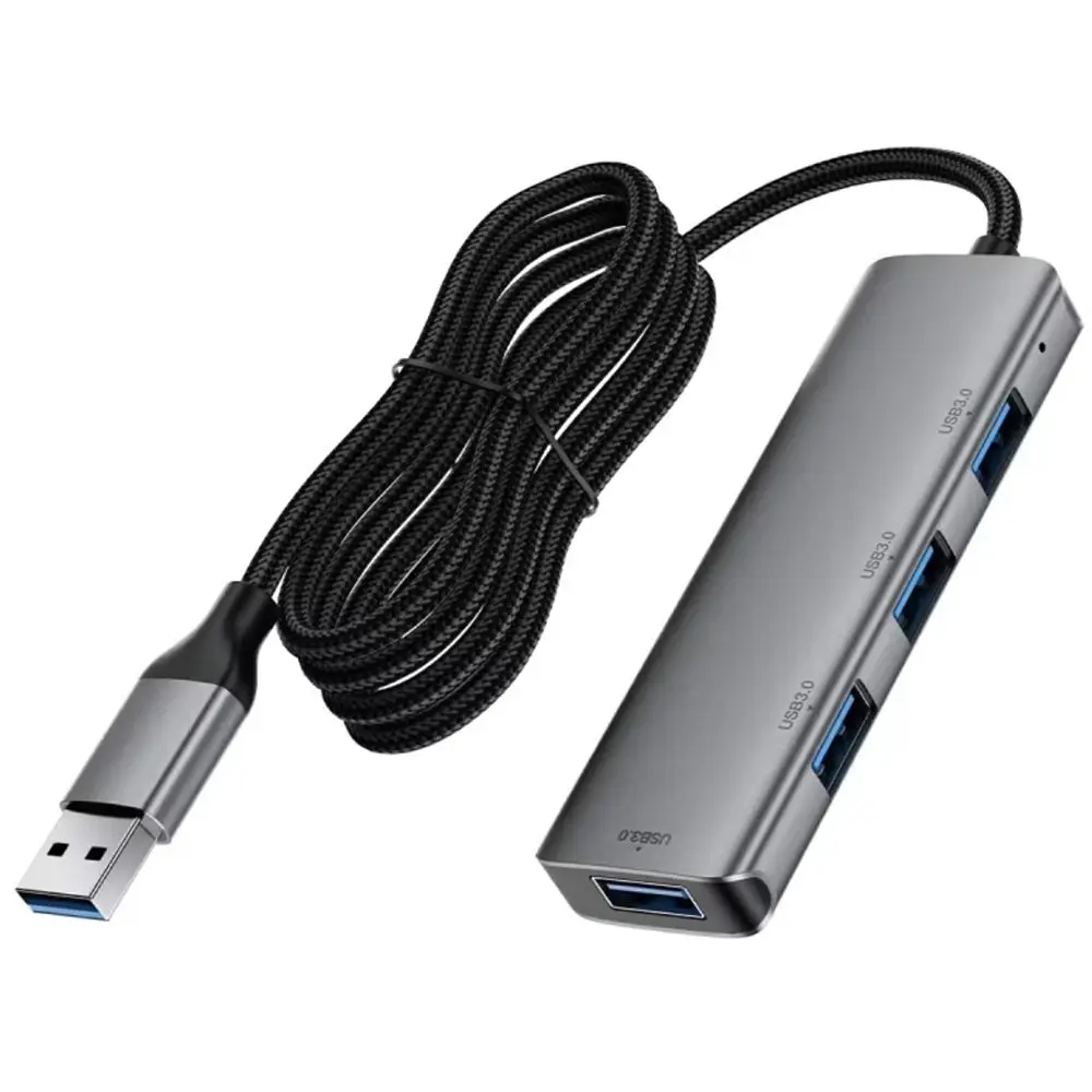 Acefast adaptér 4v1 (J17), 4x USB 3.0, 5 Gb/s, Plug & Play, šedý