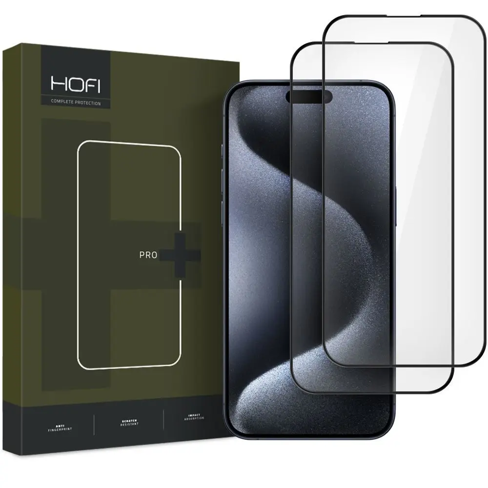 Hofi Pro+ Tvrzené sklo, iPhone 16 Pro Max, 2 kusy, černé