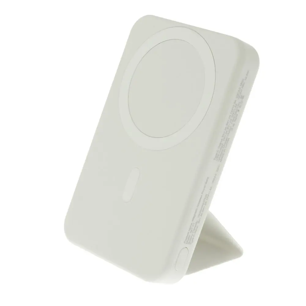 UltraThin Magsafe bezdrátová powerbanka se stojánkem a digitálním displejem, 10000mAh, 22,5W, Quick Charge 3.0, PD20W, bílá