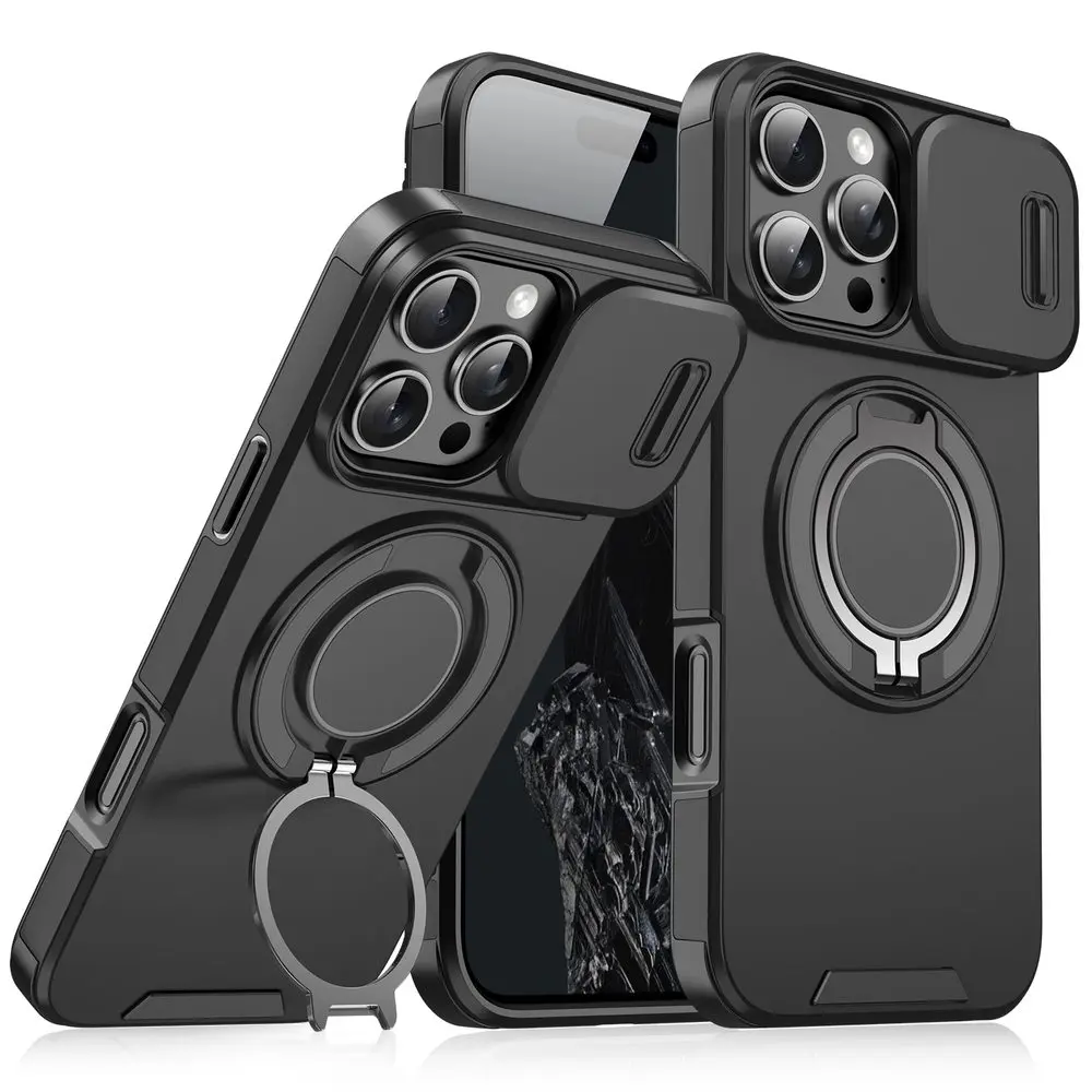 Camslide Stand obal, iPhone 16 Pro, černý