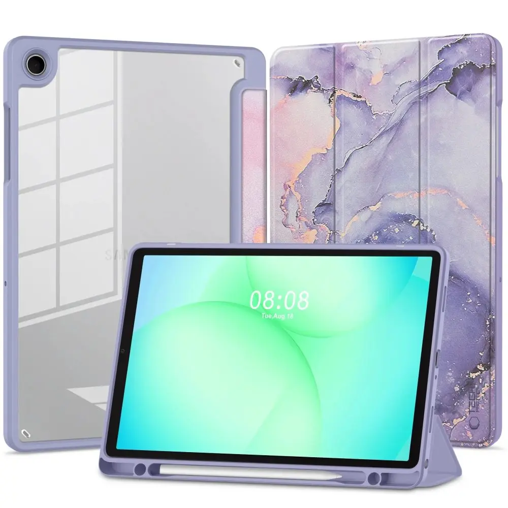 Pouzdro Tech-Protect SC Pen Hybrid Samsung Galaxy Tab A9+ / A11+ 11.0 X210 / X215 / X216 / X230 / X235 / X236, violet marble