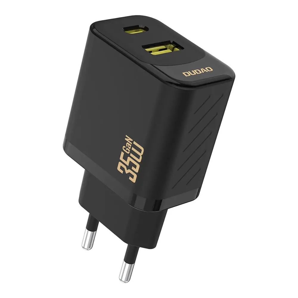 Dudao A27Max nabíječka USB-A + USB-C, 35W GaN, černá