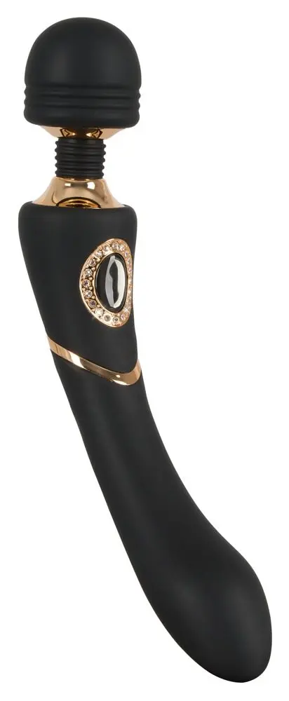 Masážní hlavice a vibrátor 2v1 CLEOPATRA Wand Massager black
