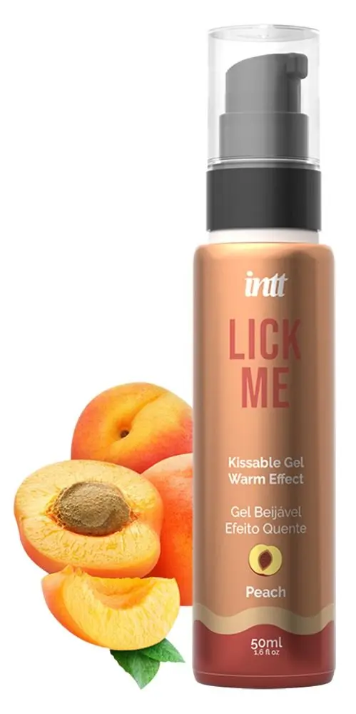 INTT Lick me Slíbatelný gel s hřejivým efektem Peach 50 ml