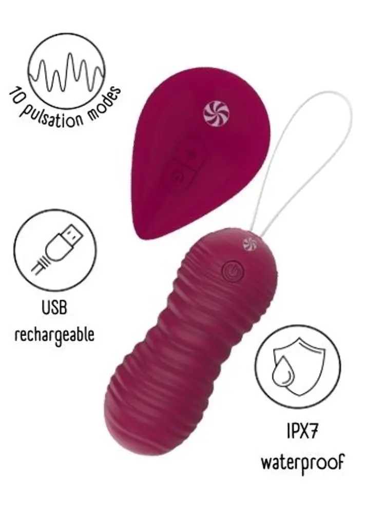 Lola Games Vaginální vibrační kuličky s dálkovým ovládáním Take it Easy Era Wine Red