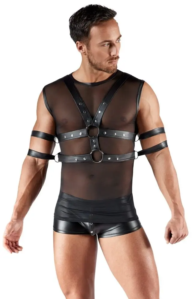 Svenjoyment Sleeveless Shirt & Chest Harness Set 2161885 Black -