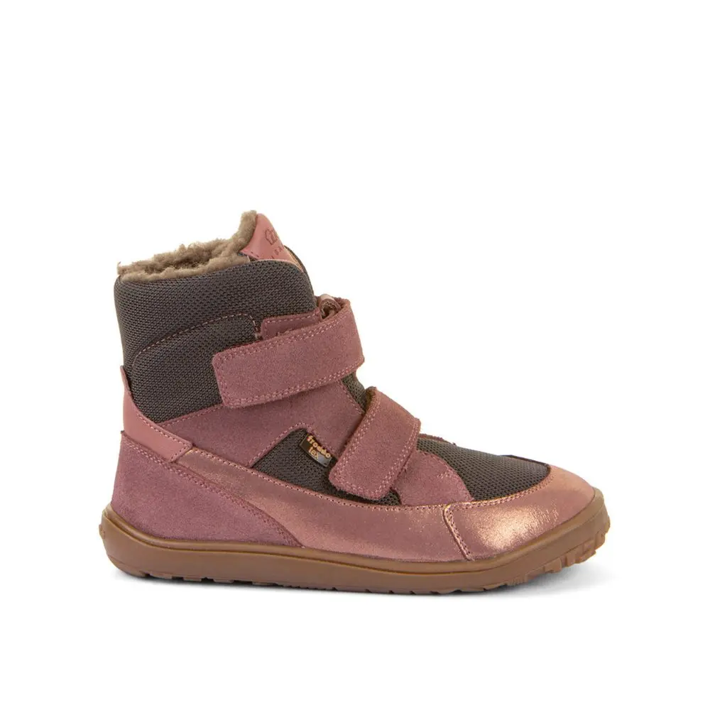 Dětské Barefoot Zimní boty FRODDO UP TEX WINTER grey/pink -