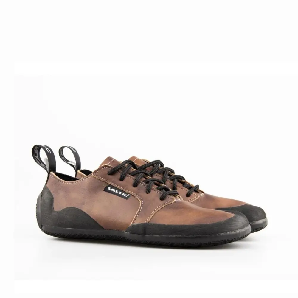 Barefoot Boty SALTIC OUTDOOR FLAT tabákové -