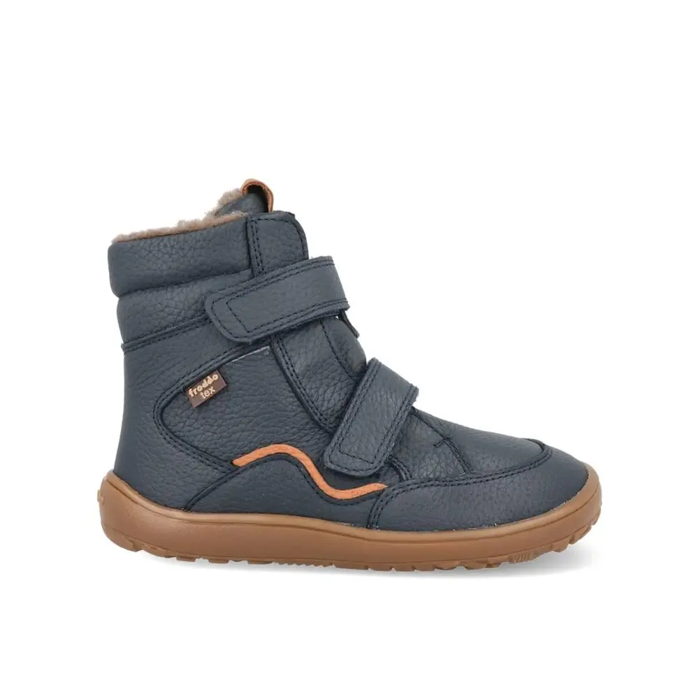 Dětské barefoot zimní boty FRODDO WINTER TEX tmavě modré -