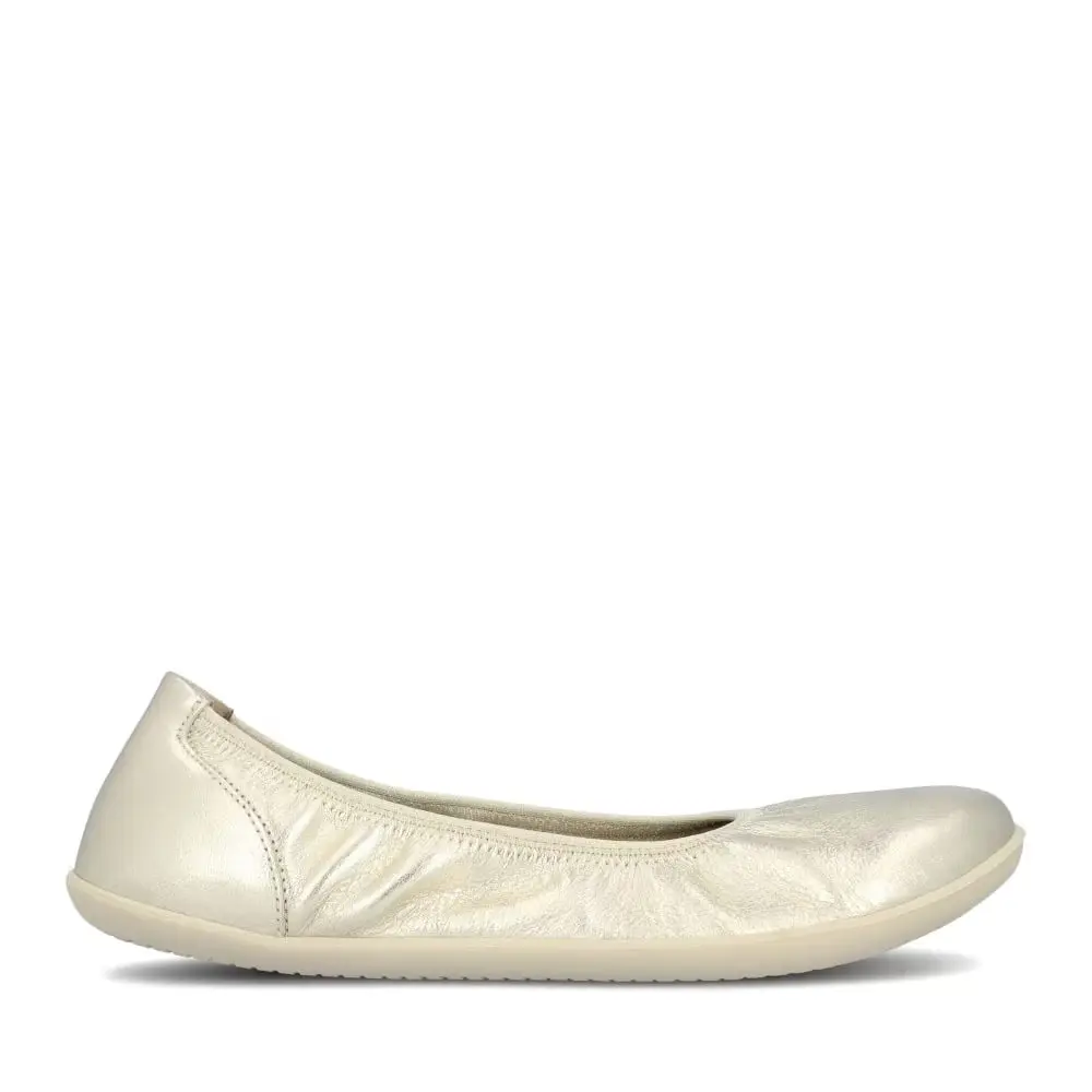 Dámské Barefoot Baleríny GROUNDIES Lily 3.0 metalické champagne -