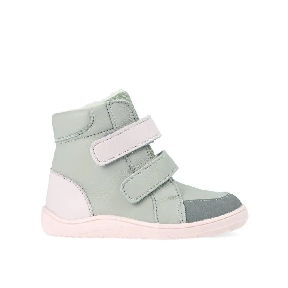 Dětské Barefoot Zimní boty BABY BARE FEBO WINTER šedé růžové asfaltico - 26