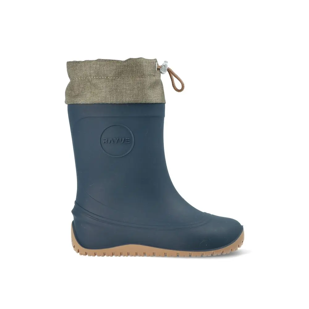 Dětské Zateplené Barefoot Holínky RAYVE MONSOON COVER WINTER tmavě modré -