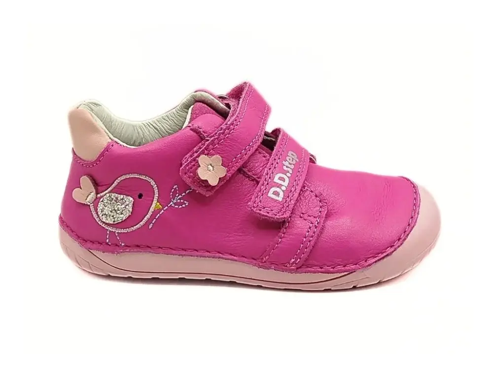 Dětské barefoot tenisky D.D.STEP S070-61646B Hot Pink růžové ptáček - 25