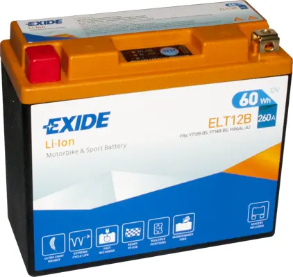 Motobaterie EXIDE BIKE Li-Ion 5Ah, 12V, ELT12B