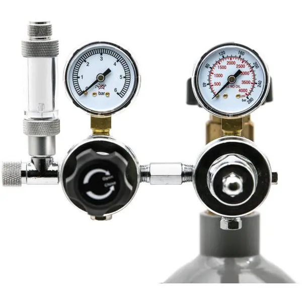 Kompletní dvoustupňová sada CO2 bez nočního vypínání s 5l lahví