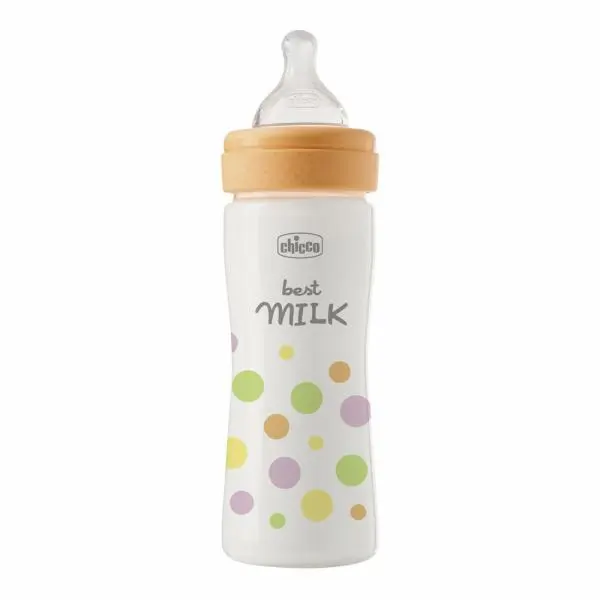 CHICCO Láhev kojenecká Perfect Easy 250 ml, střední silikonový průtok, pro dívky, 2m+