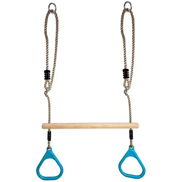 2Kids Toys Gymnastické kruhy s hrazdou - tyrkysová