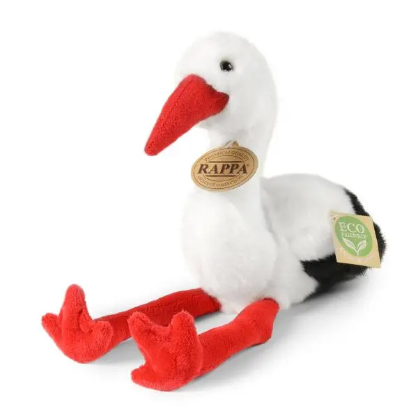 Rappa Plyšový čáp 20 cm ECO-FRIENDLY