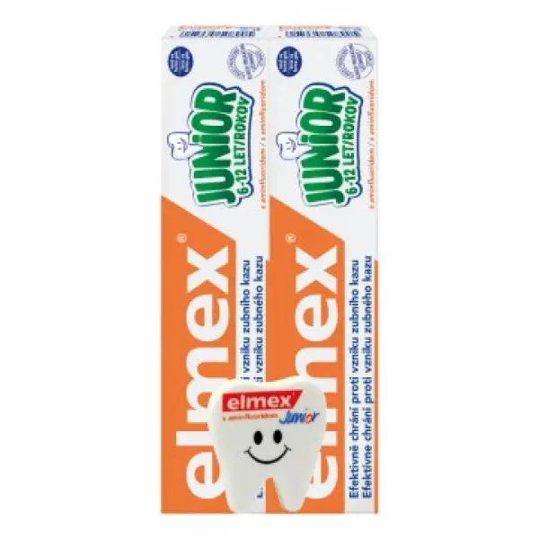 Elmex Junior Duopack 2x75 ml + dárek (guma)