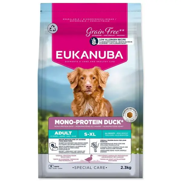 Krmivo EUKANUBA Special Care Adult Mono Protein Duck 2,3kg