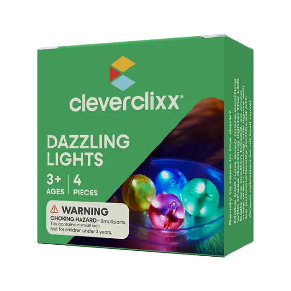 Cleverclixx - Svíticí kuličky do kuličkové dráhy 4 ks