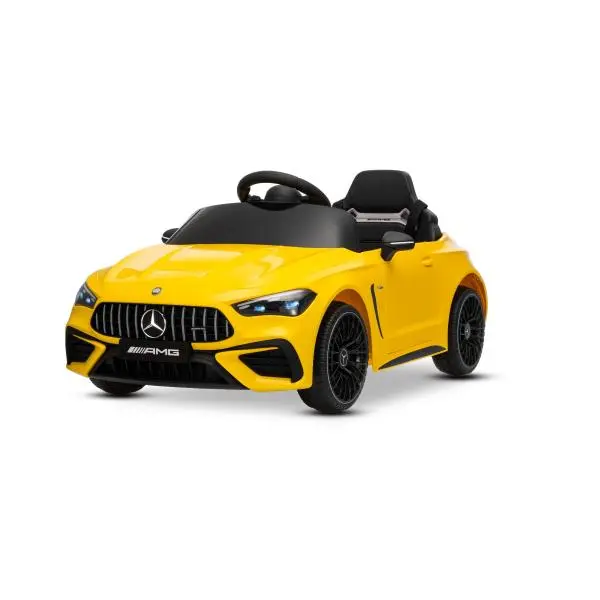 Elektrické autíčko Mercedes CLE 12V s pohonem zadních kol, žluté, Jednomístné, Lithiová