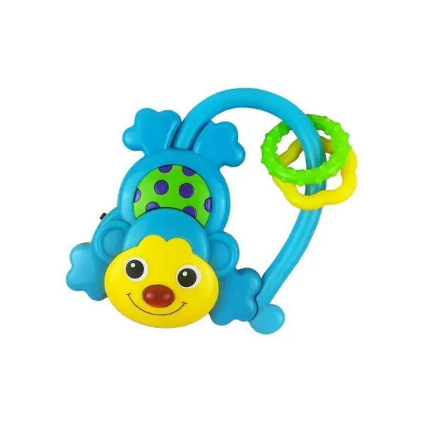 Dětská chrastítko se zvukem Baby Mix Opička modrá