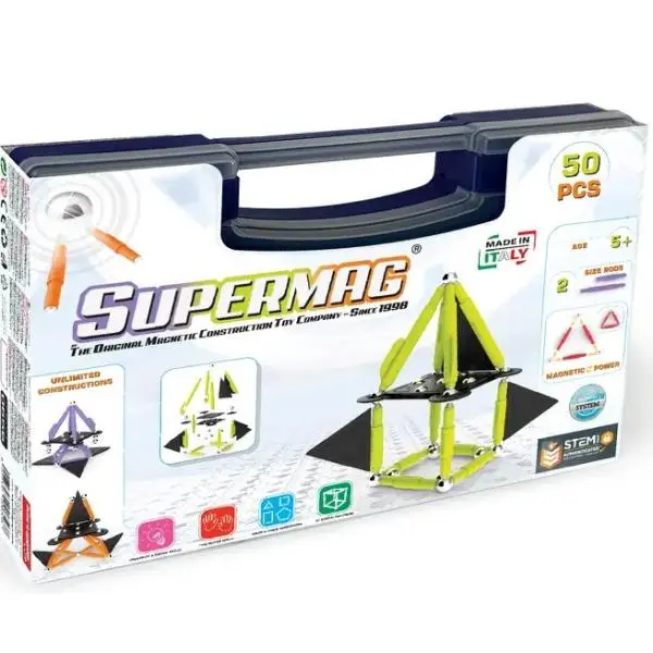 SUPERMAG magnetická stavebnice Technicolor 50ks