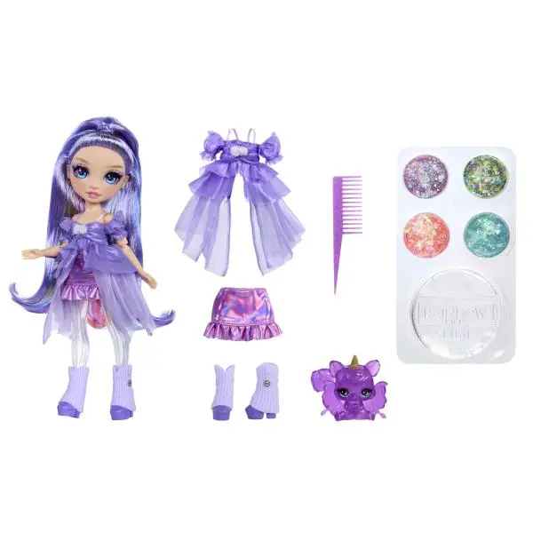 MGA Rainbow High se slizem a třpytkami Violet purple