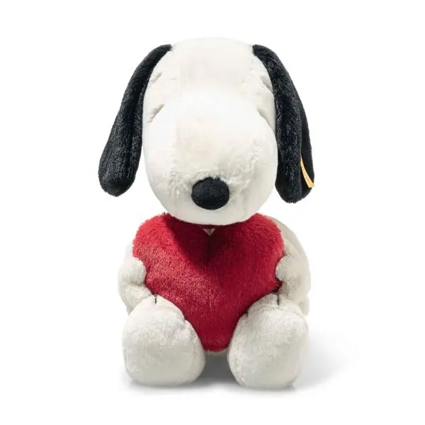 STEIFF Friends Snoopy Love, bílá plyšová hračka